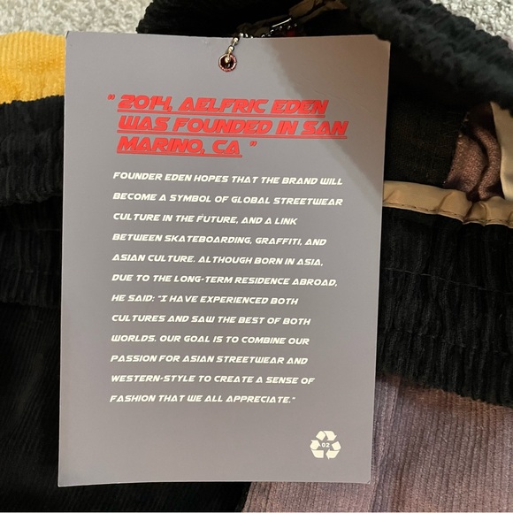 New Coursemys Aelfric Eden Men's L 90s Patchwork Multicolor Corduroy Cargo Pants - Picture 5 of 14